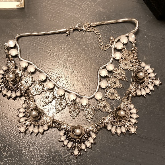 Metallic Two Strand Necklace - Picture 3 of 3